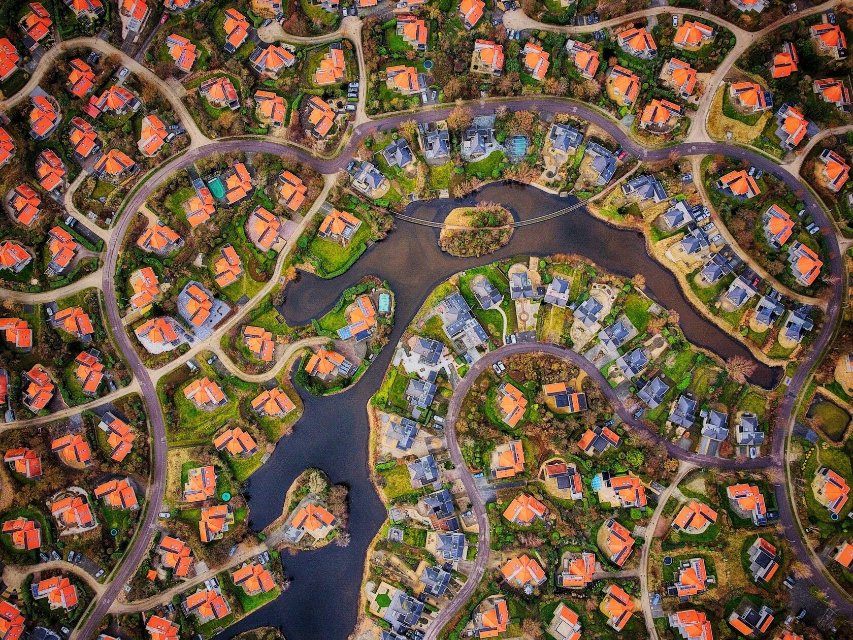 Aerial illustration of the Lucky Hills Estate masterplan showing streets, lots and parkland